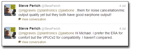 StevePerichTweetsOnBTHeadsets Deal Alert: Jawbone ERA HDVoice capable Bluetooth Headset